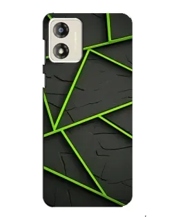 Чехол для Motorola MOTO G13 с картинкой «Зеленые геометрические линии»