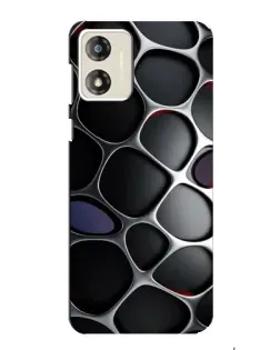 Чехол для Motorola MOTO G13 с картинкой «Объемная темная решетка»