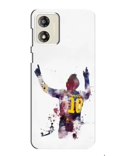 Чехол для Motorola MOTO G13 с картинкой «Messi Barca»