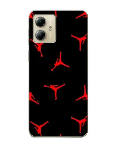 Чехол для Motorola MOTO G14 с картинкой «Jordan Red Pattern»