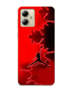 Чехол для Motorola MOTO G14 с картинкой «Jordan Red Smoke»