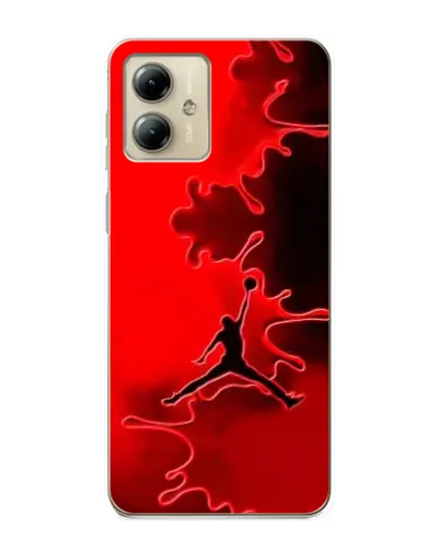 Чехол для Motorola MOTO G14 с картинкой «Jordan Red Smoke»