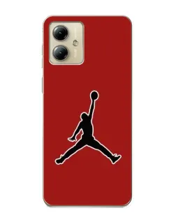 Чехол для Motorola MOTO G14 с картинкой «Jordan Red Back»