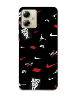 Чехол для Motorola MOTO G14 с картинкой «Nike Mix Pattern»