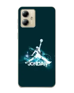 Чехол для Motorola MOTO G14 с картинкой «Jordan Blue Fire»