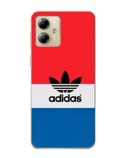 Чехол для Motorola MOTO G14 с картинкой «Ретро блоки Adidas»