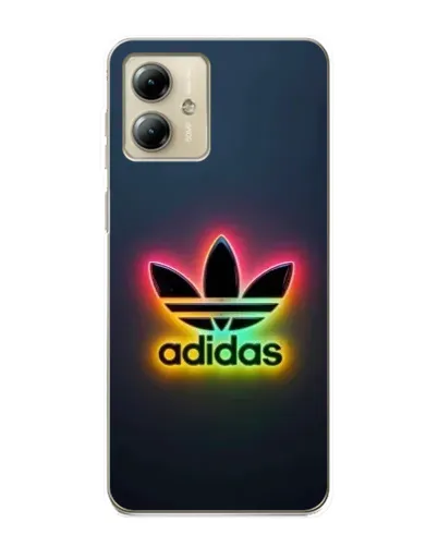 Чехол для Motorola MOTO G14 с картинкой «Неоновый Adidas»