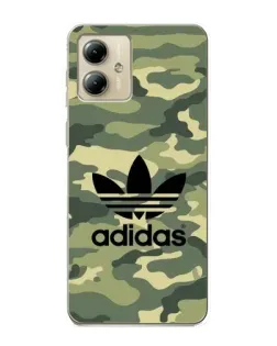 Чехол для Motorola MOTO G14 с картинкой «Милитари стиль Adidas»