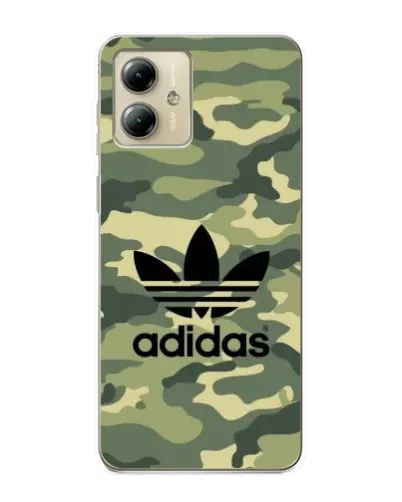 Чехол для Motorola MOTO G14 с картинкой «Милитари стиль Adidas»