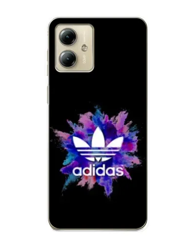 Чехол для Motorola MOTO G14 с картинкой «Взрыв красок Adidas»