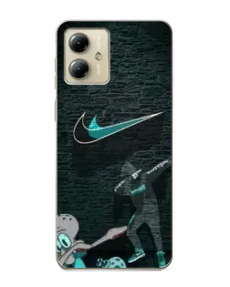 Чехол для Motorola MOTO G14 с картинкой «Спортивный арт Nike»