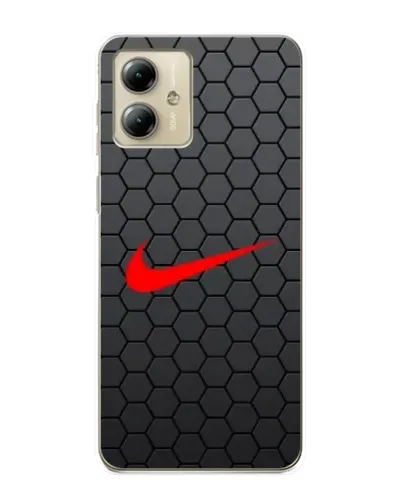 Чехол для Motorola MOTO G14 с картинкой «Nike — карбоновая сетка»