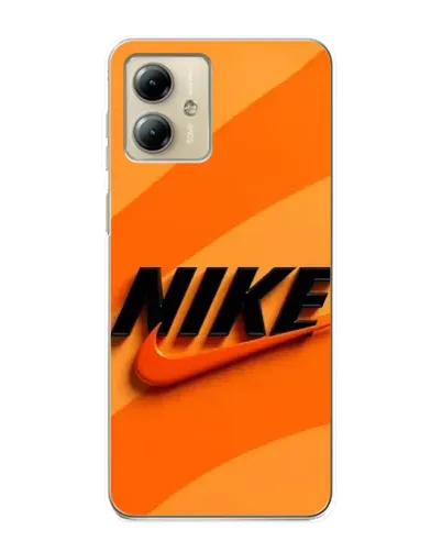 Чехол для Motorola MOTO G14 с картинкой «Оранжевый драйв Nike»