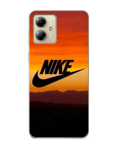 Чехол для Motorola MOTO G14 с картинкой «Nike — вечерний горизонт»