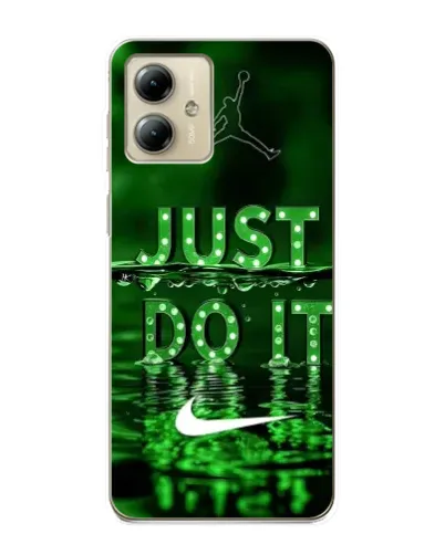 Чехол для Motorola MOTO G14 с картинкой «Зеленый неоновый Nike»