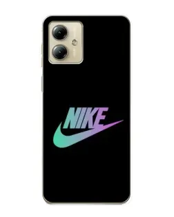 Чехол для Motorola MOTO G14 с картинкой «Nike — городская ночь»