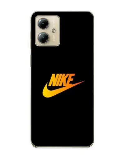Чехол для Motorola MOTO G14 с картинкой «Золотой логотип Nike»