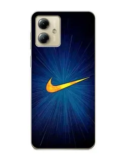 Чехол для Motorola MOTO G14 с картинкой «Синий пульс Nike»