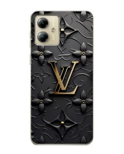 Чехол для Motorola MOTO G14 с картинкой «Кожаная текстура LV»