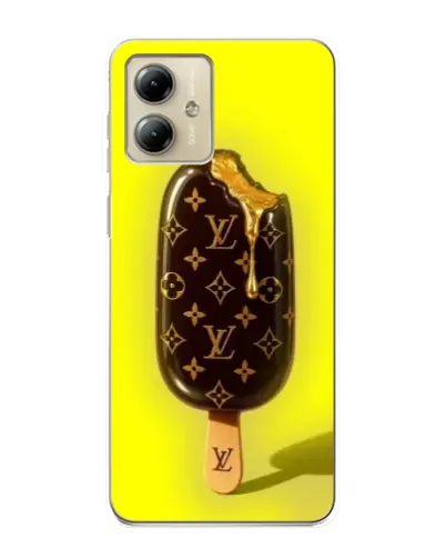 Чехол для Motorola MOTO G14 с картинкой «Мороженое от LV»
