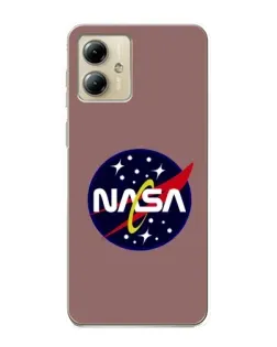 Чехол для Motorola MOTO G14 с картинкой «NASA — ретро космос»