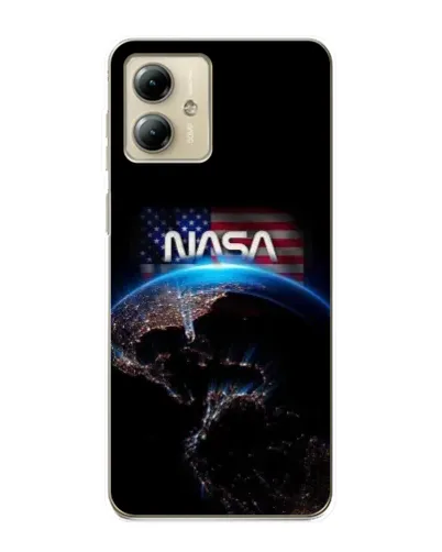 Чехол для Motorola MOTO G14 с картинкой «Земля из космоса NASA»
