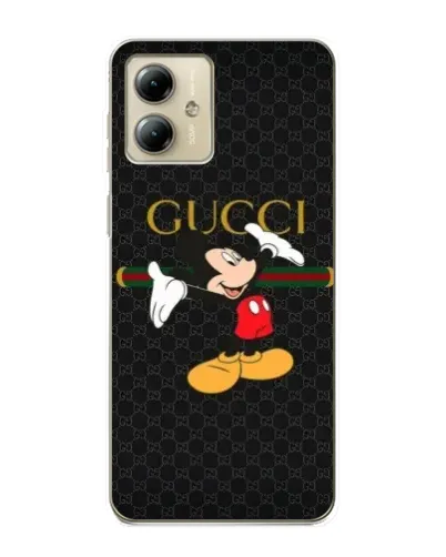 Чехол для Motorola MOTO G14 с картинкой «Микки Маус Gucci»