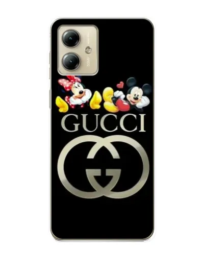 Чехол для Motorola MOTO G14 с картинкой «Gucci — герои Disney»