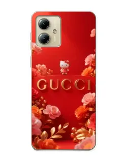 Чехол для Motorola MOTO G14 с картинкой «Gucci — золотой сад»