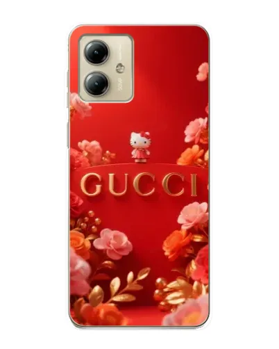 Чехол для Motorola MOTO G14 с картинкой «Gucci — золотой сад»