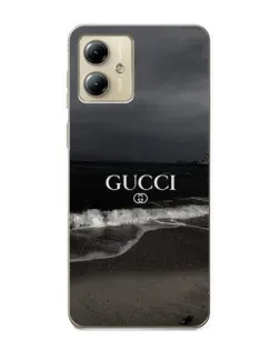 Чехол для Motorola MOTO G14 с картинкой «Gucci — морской прибой»