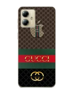 Чехол для Motorola MOTO G14 с картинкой «Gucci — брендированный десерт»
