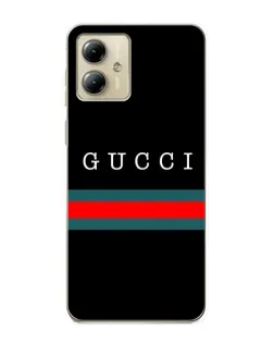 Чехол для Motorola MOTO G14 с картинкой «Gucci — красный пояс»