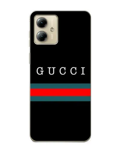 Чехол для Motorola MOTO G14 с картинкой «Gucci — красный пояс»