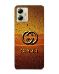 Чехол для Motorola MOTO G14 с картинкой «Gucci — солнечный градиент»