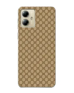 Чехол для Motorola MOTO G14 с картинкой «Gucci — классический беж»