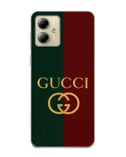 Чехол для Motorola MOTO G14 с картинкой «Gucci — темно-зеленый градиент»