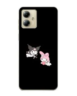 Чехол для Motorola MOTO G14 с картинкой «My Melody и Kuromi» Чехол для Motorola MOTO G14 с картинкой «My Melody и Kuromi»