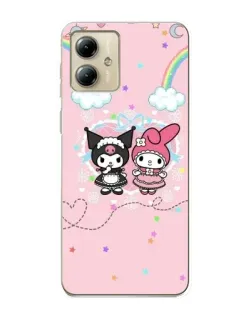 Чехол для Motorola MOTO G14 с картинкой «My Melody и Kuromi» Чехол для Motorola MOTO G14 с картинкой «My Melody и Kuromi»