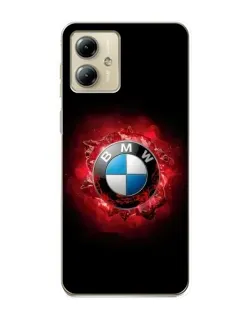 Чехол для Motorola MOTO G14 с картинкой «Логотип BMW — вспышка»
