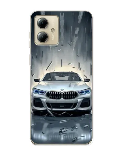 Чехол для Motorola MOTO G14 с картинкой «BMW в свете фар»