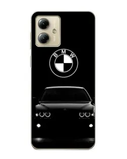 Чехол для Motorola MOTO G14 с картинкой «BMW — взгляд из темноты»