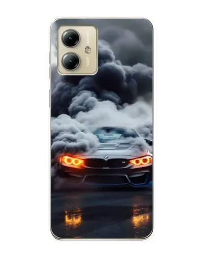 Чехол для Motorola MOTO G14 с картинкой «BMW в дыму»