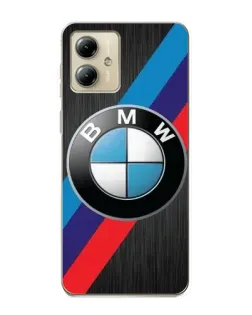 Чехол для Motorola MOTO G14 с картинкой «BMW M-stripes стиль»
