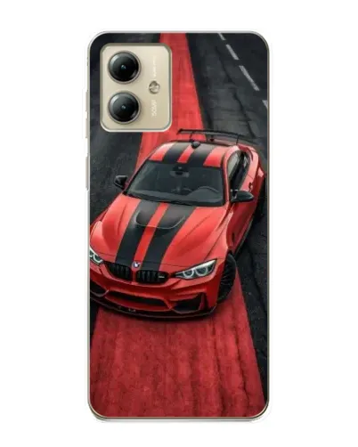 Чехол для Motorola MOTO G14 с картинкой «BMW на красной дорожке»