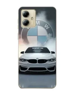 Чехол для Motorola MOTO G14 с картинкой «BMW в белом дыму» Чехол для Motorola MOTO G14 с картинкой «BMW в белом дыму»
