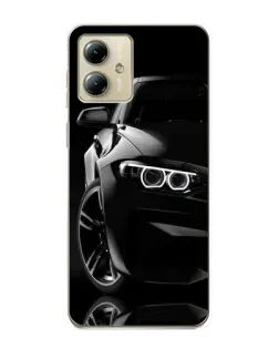 Чехол для Motorola MOTO G14 с картинкой «Черная BMW — профиль» Чехол для Motorola MOTO G14 с картинкой «Черная BMW — профиль»