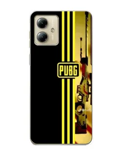 Чехол для Motorola MOTO G14 с картинкой «PUBG — камуфляжный шлем»