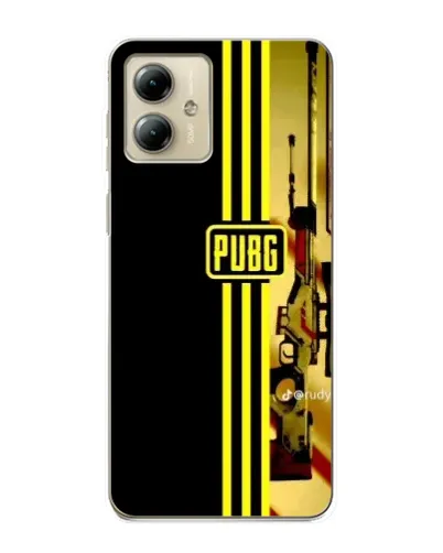 Чехол для Motorola MOTO G14 с картинкой «PUBG — камуфляжный шлем»