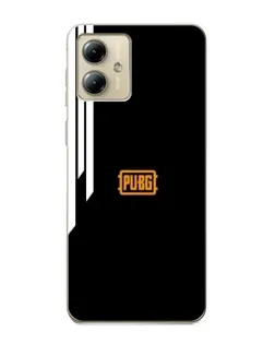 Чехол для Motorola MOTO G14 с картинкой «PUBG — вертикальные линии»